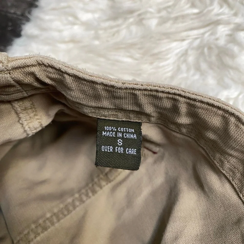 ABERCROMBIE & FITCH KHAKI TAN CARGO LOW RISE SHORTS 100% COTTON